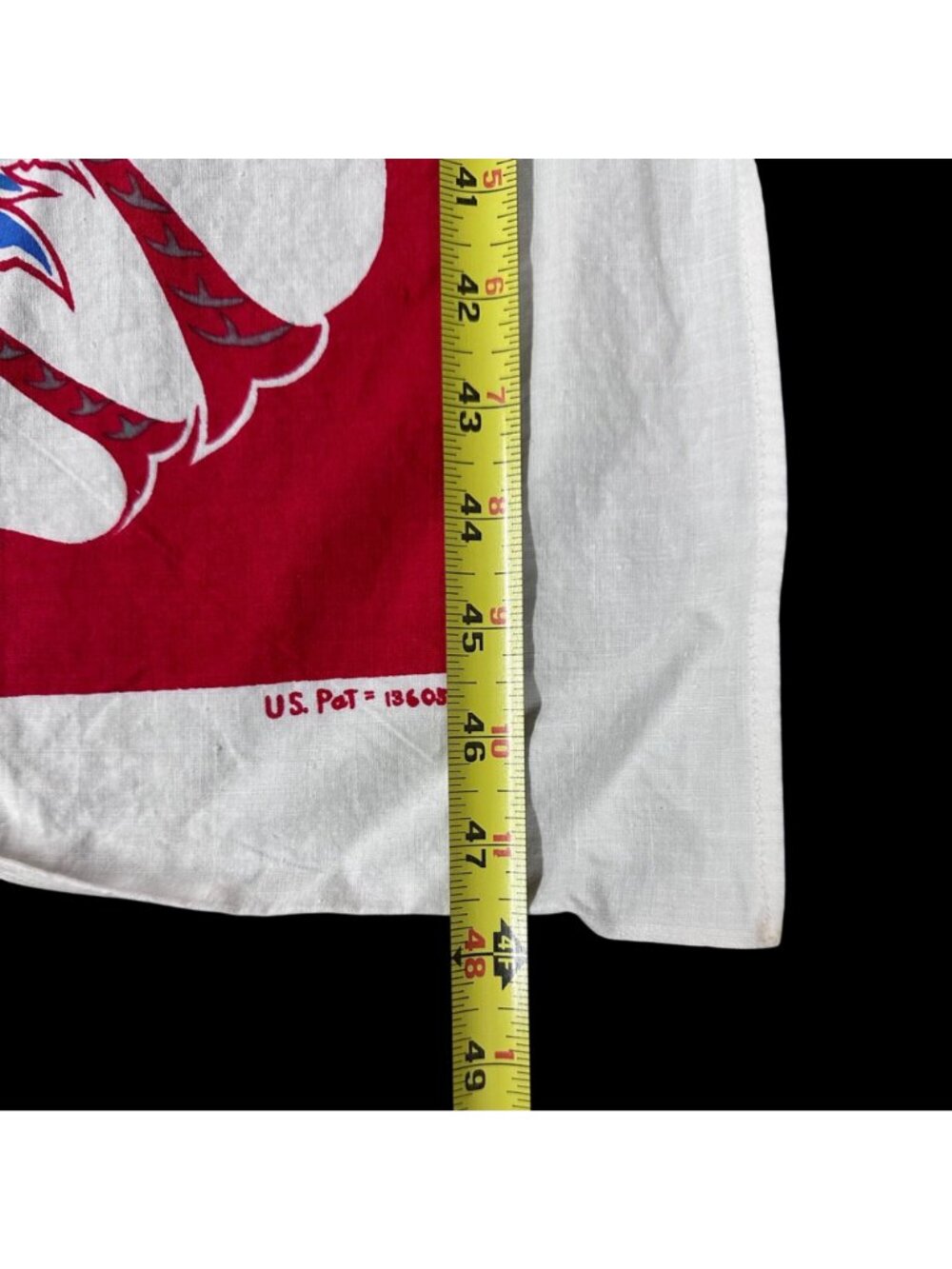 Vintage Florida Map Tablecloth Mid Century Kitschy Landmarks Red White Blue - Picture 7 of 8